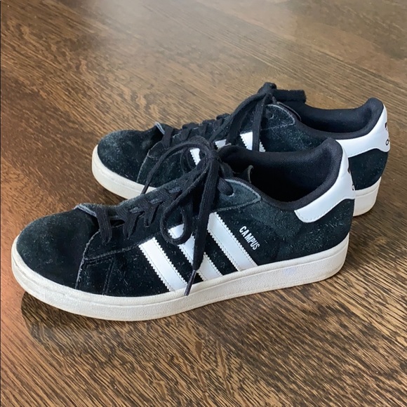 adidas campus black suede